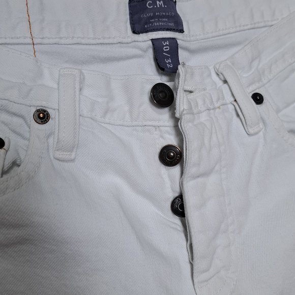 Men's Club Monaco White Jeans - 30x32 - Picture 3 of 5